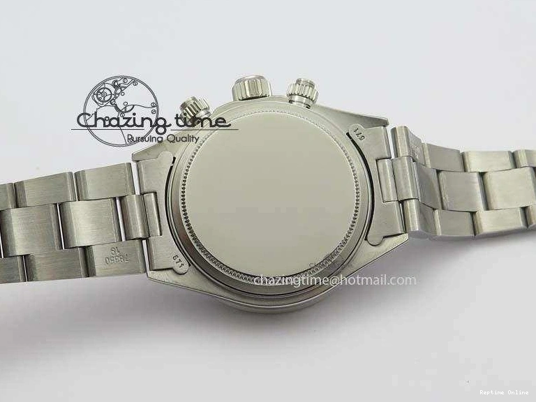 0112 Daytona 6263 SS White Black Dial Black Tachymeter Bezel On SS Bracelet Venus Premium 3858